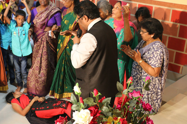 Large crowd flocked to the Night Vigil organised by Grace Ministry at Prayer Center in Mangalore, Karnataka and received Blessing, Healing, Deliverance and transformation here on Nov 04, 2017.